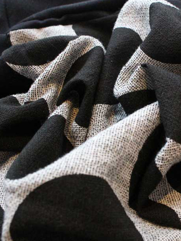 Original Loose Polka-Dot Split-Joint Heaps Collar Long Sleeves T-Shirt Tops