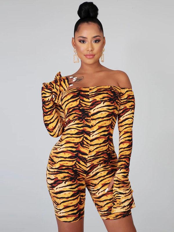 Sexy Printed Flared Sleeves Yoga Jumpsuits