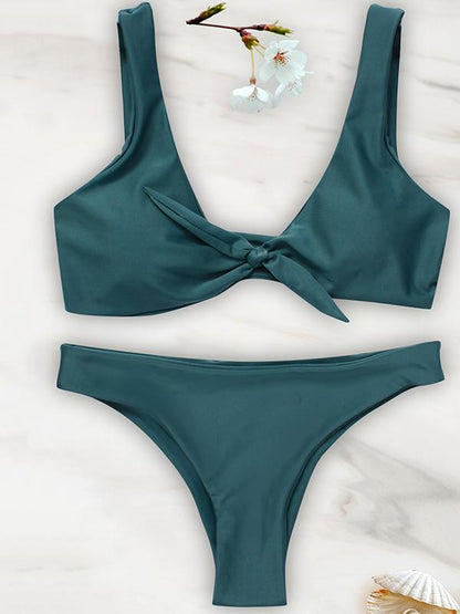 Tight Bandage Dull Bikinis Swimwear