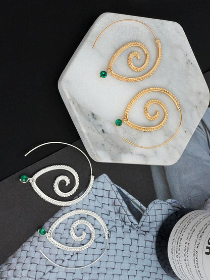 Vintage Retro Alloy Hollow Earrings Accessories