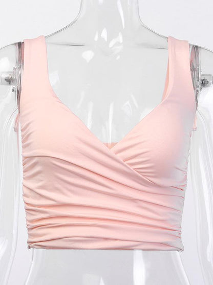 Solid Sexy Bare Midriff Tank
