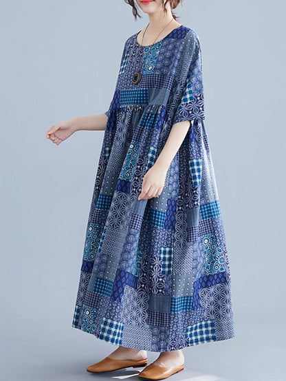 Loose Oversize Printed Maxi Dress