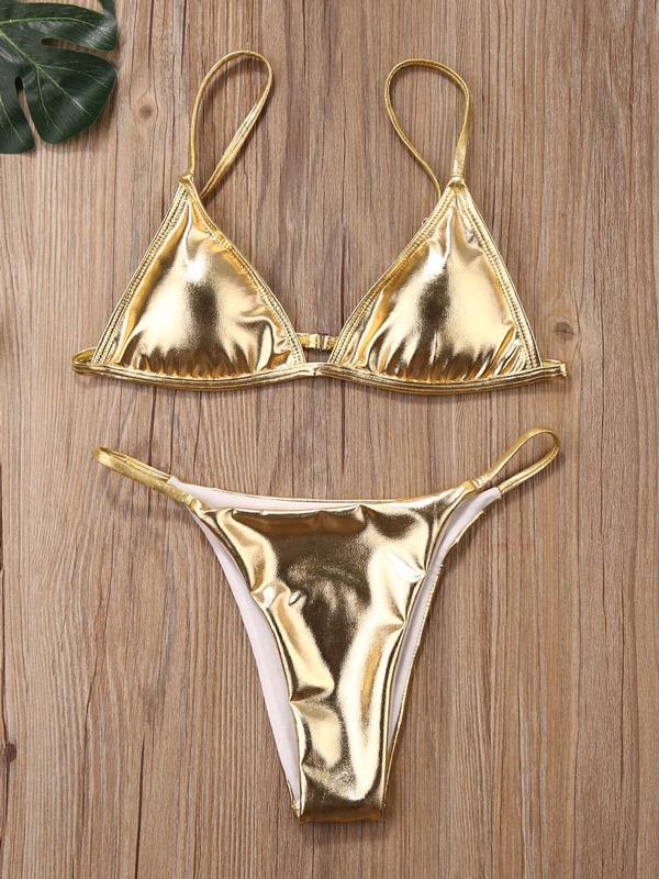 Triangle Split Bikini Swimsuit