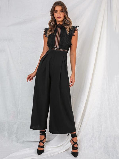 Fashion Lace Wide Leg Jumpsuit