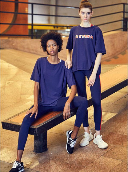 Round Collar Split Sports Tees