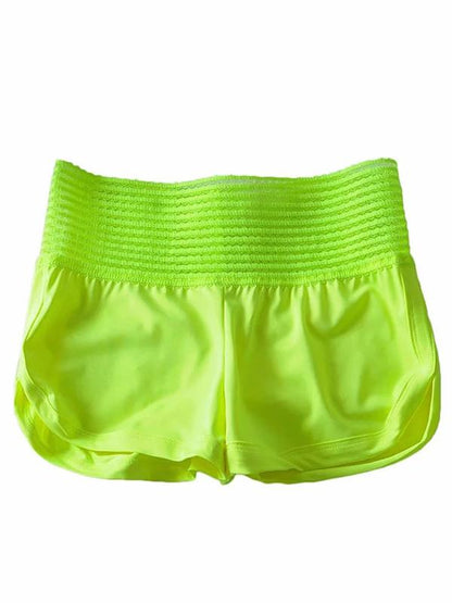 Lace Wide Waistband Sports Shorts