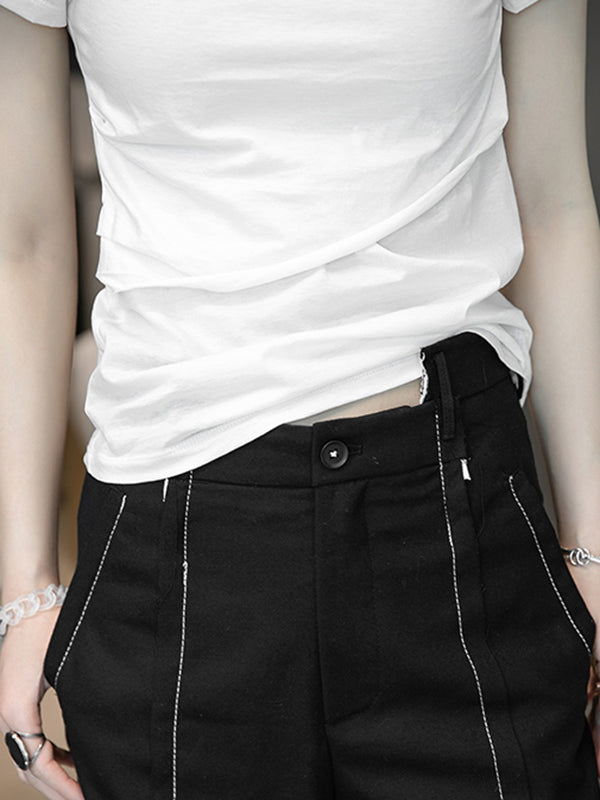 Stylish Asymmetric Loose Column Pants