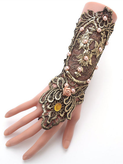 Vintage Lace Beads With Ring Bracelet Accessories