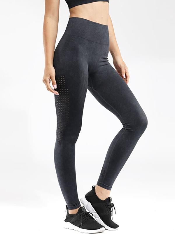 Sexy Quick Dry Solid Hollow Yoga Leggings