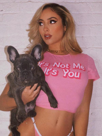 Pink Half Sleeve T-Shirts Tops