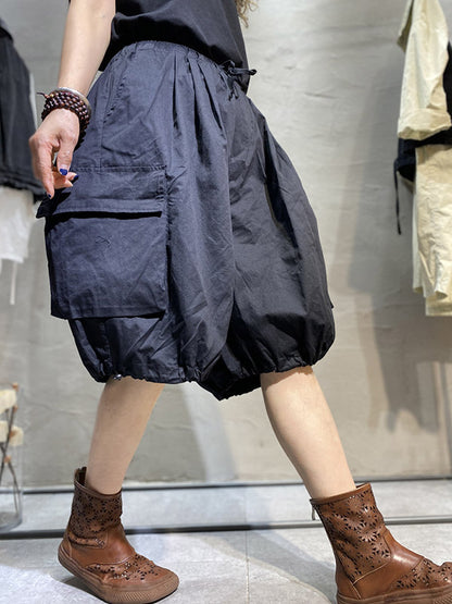 Casual Solid Color Harem Knickerbockers Shorts