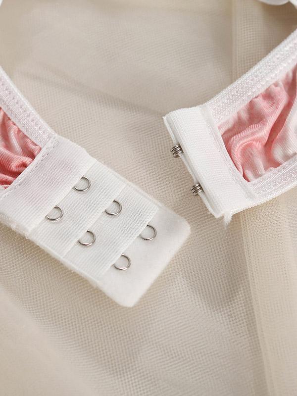 Gradient Printed Chain Embellished Underwired Bodysuit Lingerie