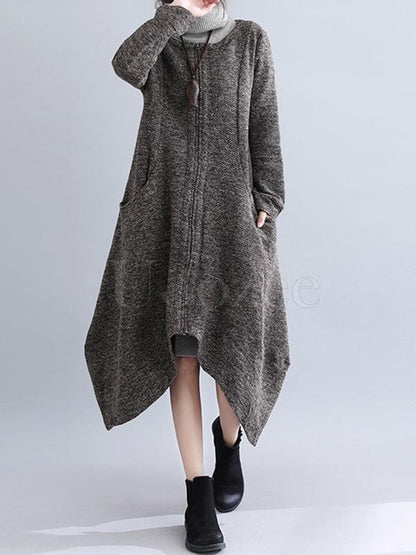Loose Cropped Hemline Outwear