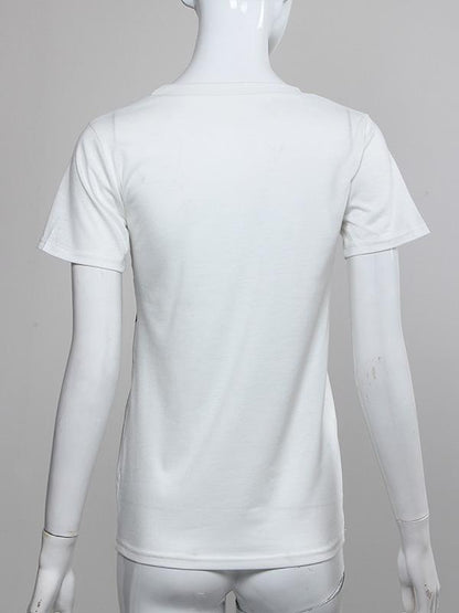 Sun Picture Printed White T-shirt
