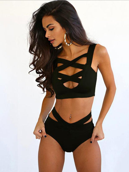 Cross Strappy Two-pieces Swimwear