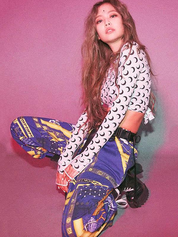 Printed Round-neck Long Sleeve Tee&Tank