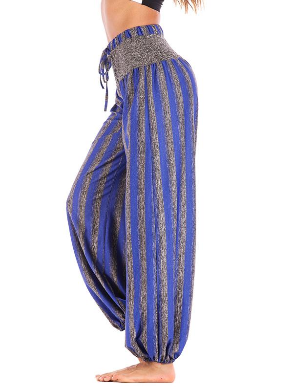 Simple Striped Wide Leg Casual Pants