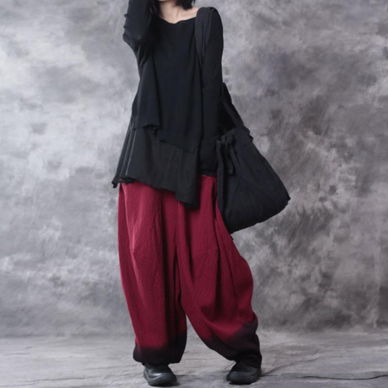Casual Linen Loose Gradient Pants