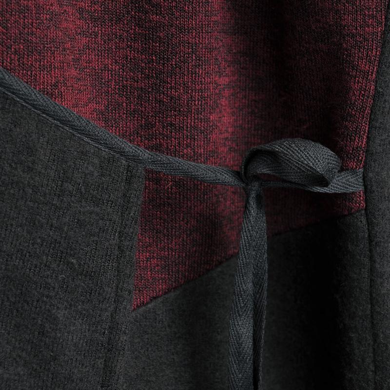 V Neck Long Sleeve Women Winter Lacing Coat