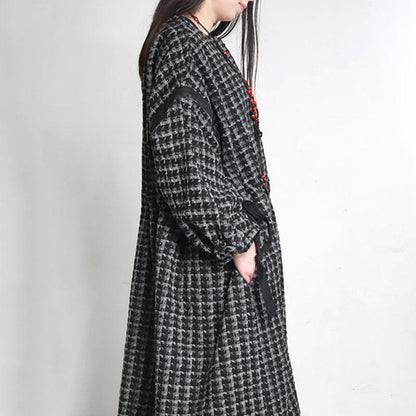 Winter Women Loose Single Breasted Long Woolen Coat