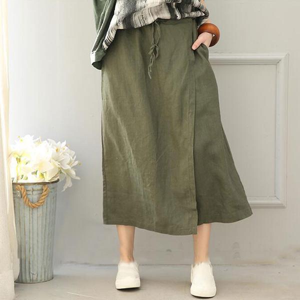 Women Cotton Linen Wide leg pants