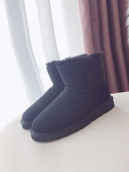 Pure Wool Leather Winter Cotton Boots Uggs