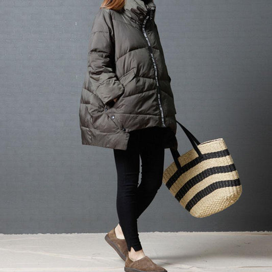 Irregular Casual Women Loose Winter Coat Long Sleeves