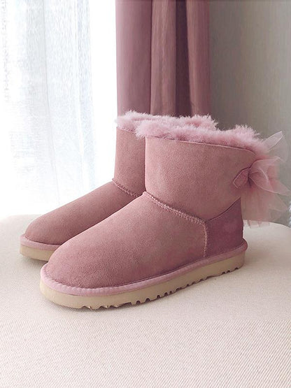 Artificial Leather Wool Non-Slip Tube Short Boots Uggs