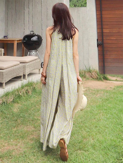LOOSE SOFT SLEEVELESS JUMPSUIT
