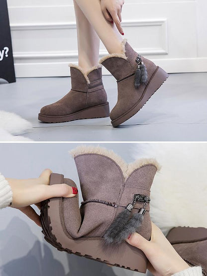 Autumn And Winter Wedges Snow Boots