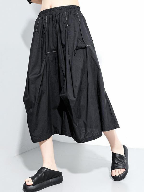 Original Solid Column A-Line Skirt