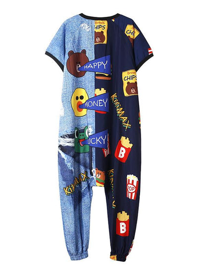 Street Casual Printed Jumpsuits