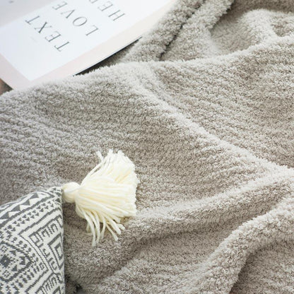 Solid Crochet Knit Blankets