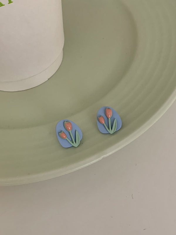 Original Tulip Geometry Earrings Accessories