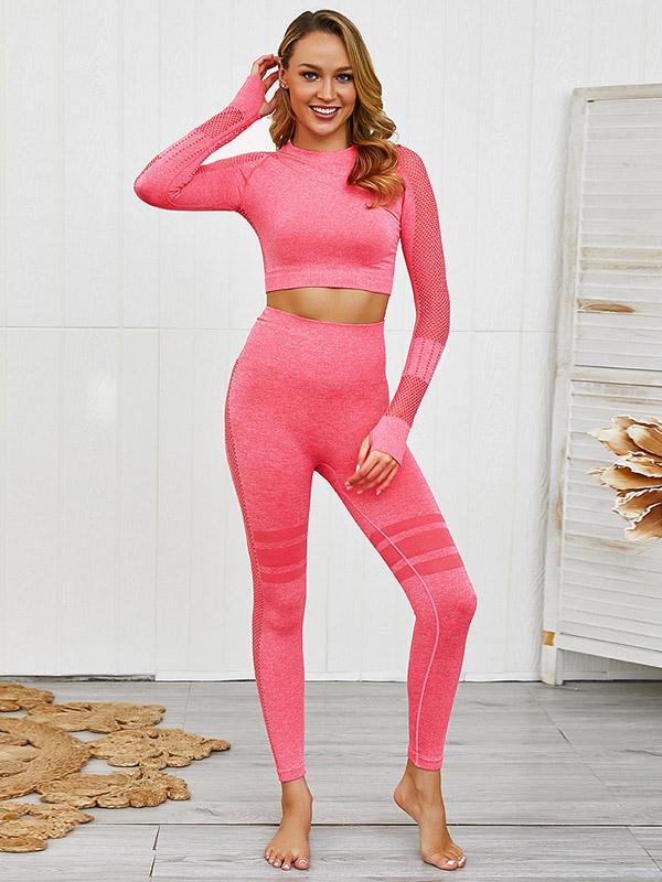 Seamless Tee&Fitness Leggings Suits