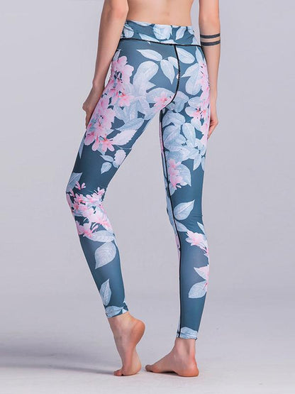 Floral Printed Wrap Yoga Leggings
