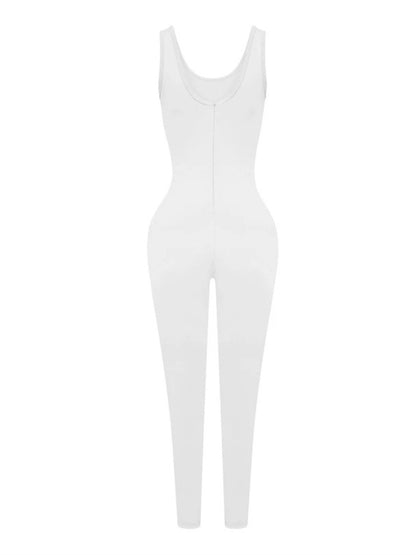 Simple Sleeveless Solid Color Jumpsuits