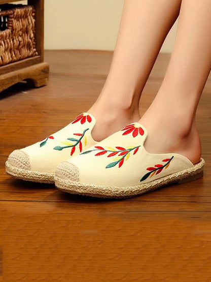 Embroidered Beach Fisherman Shoes