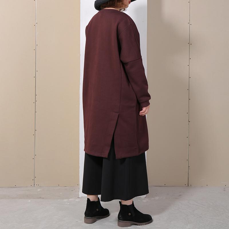 Casual Cotton Long Sleeve Printed Women Dress