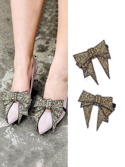 DIY Bow-embellished Shoes Decoration