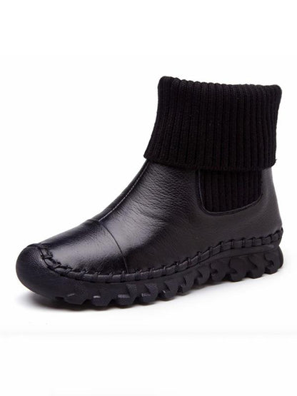 Knitting Mid Calf Flat Boots