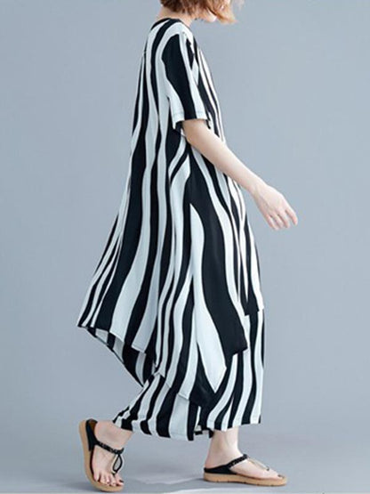 2019 Summer New Loose Oversize  Striped Suit
