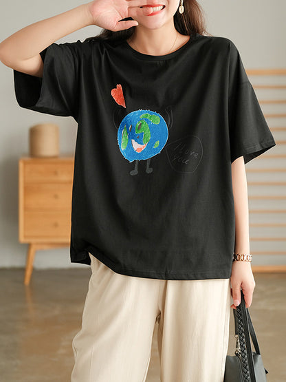 Original Cartoon Printed T-Shirts Tops