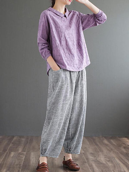 Original Striped Column Wide Leg Pants