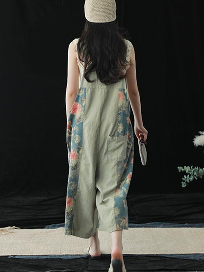 Vintage Loose Printed Jean Pants
