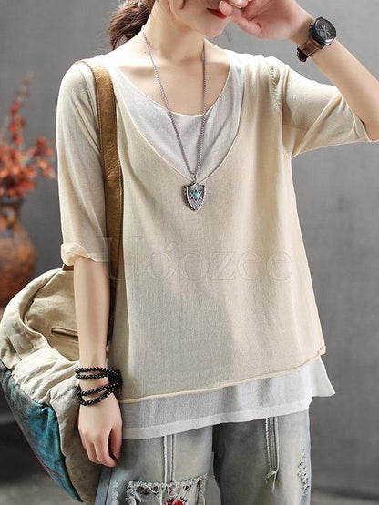 Casual False-two Shirt
