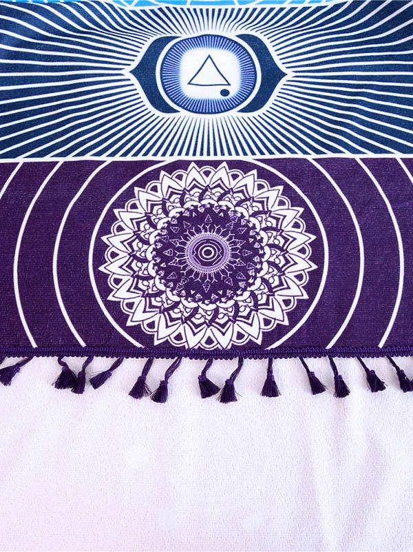 Square Beautiful Rainbow Beach Mat
