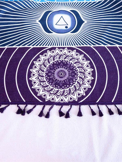 Square Beautiful Rainbow Beach Mat