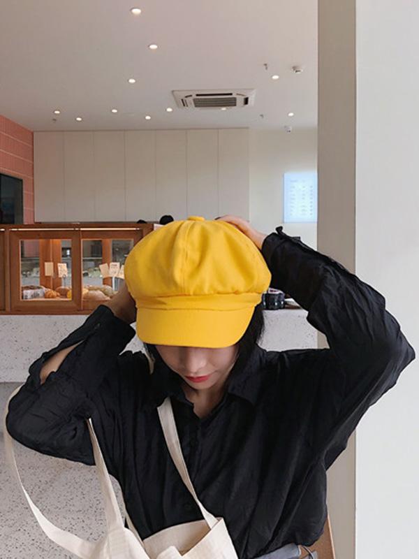 Solid Art Style Octagonal Cap