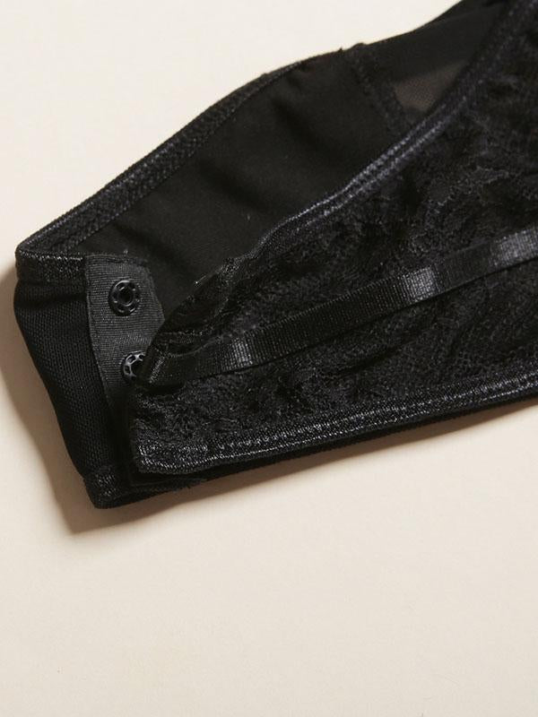 Lace Split-Joint Underwired Bodysuit Lingerie